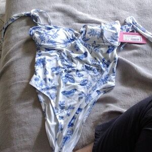 Betsey Johnson Vintage Blue Floral One Piece